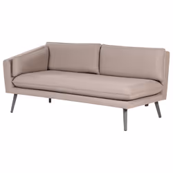 Right Hand 3 Seater Garden Sofa Beige LORETELLO