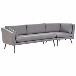 Garden Sofa 3 Seater LORETELLO Right Hand Grey