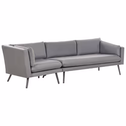 Garden Sofa 3 Seater LORETELLO Left Hand Grey