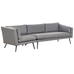 Garden Sofa 3 Seater LORETELLO Left Hand Grey