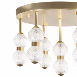 Ceiling Lamp YOWAKA Metal Gold