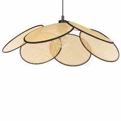 Pendant Lamp Natural and Black MEROO