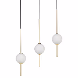 3 Light Metal LED Pendant Lamp Gold SHANNON