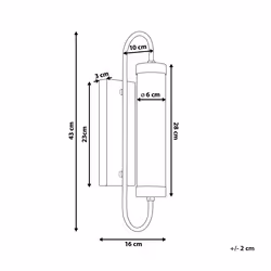 LED Wall Lamp HENRY Metal Black