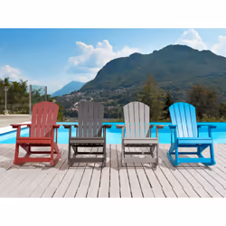 Garden Rocking Chair Dark Grey ADIRONDACK