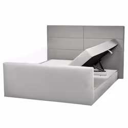 Divan Bed with Storage Fabric ARISTOCRAT 160 x 200 cm (EU King Size) Light Grey