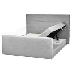 Divan Bed with Storage Fabric ARISTOCRAT 160 x 200 cm (EU King Size) Light Grey