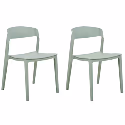 Set of 2 Dining Chairs SOMERS Mint Green