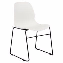 Set of 4 Conference Chairs PANORA White