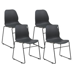 Set of 4 Conference Chairs PANORA Dark Grey