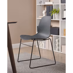 Set of 4 Conference Chairs PANORA Dark Grey - Additional view 4