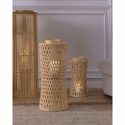 Lantern MACTAN Bamboo Wood 58 cm Natural