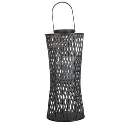 Lantern MACTAN Wood 58 cm Black