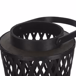 Lantern MACTAN Wood 38 cm Black