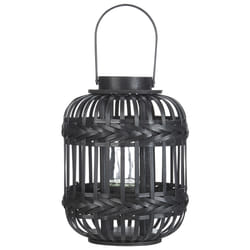 Lantern BORACAY Wood 30 cm Black