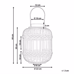 Lantern BORACAY Wood 30 cm Black