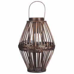 Lantern PANAT Wood 43 cm Dark Brown