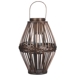 Lantern PANAT Wood 43 cm Dark Brown