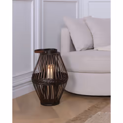 Lantern PANAT Wood 43 cm Dark Brown