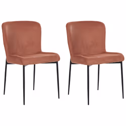 Set of 2 Dining Chairs ADA Brown