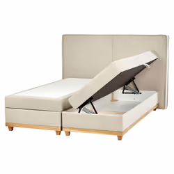Divan Bed with Storage Fabric DYNASTY 160 x 200 cm (EU King Size) Beige