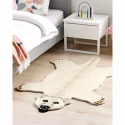 Wool Kids Rug Polar Bear 100 x 160 cm White TAQQIQ