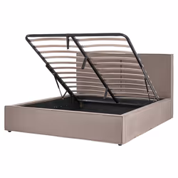 Ottoman Bed Fabric MOISSAC 160 x 200 cm (EU King Size) Taupe