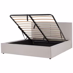 Ottoman Bed Fabric MOISSAC 180 x 200 cm (EU Super King) Light Grey
