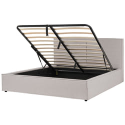 Ottoman Bed Fabric MOISSAC 180 x 200 cm (EU Super King) Light Grey