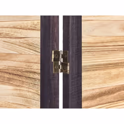 Wooden Folding 4 Panel Room Divider 170 x 164 cm Light Wood BRENNERBAD - Additional view 7