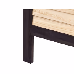 Wooden Folding 4 Panel Room Divider 170 x 164 cm Light Wood BRENNERBAD - Additional view 8