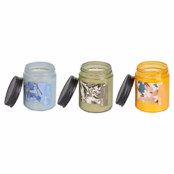Set of 3 Scented Candles FRUITY BLOOM Soy Wax Fresh Notes Floral Notes