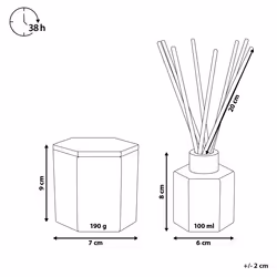 Scented Candle with Fragrance Reed Diffuser CLASSY TINT Soy Wax Fresh Notes