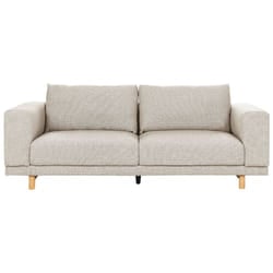 3 Seater Fabric Sofa Light Beige NIVALA