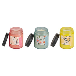 Set of 3 Scented Candles FRUITY BLOOM Soy Wax Oriental Notes Herb Notes Floral Notes