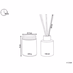 Scented Candle with Fragrance Reed Diffuser DARK ELEGANCE Soy Wax Sweet Notes