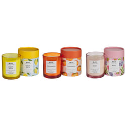Set of 3 Scented Candles COLORFUL BARREL Soy Wax Oriental Notes Herb Notes Floral Notes