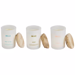 Set of 3 Scented Candles SIMPLICITY Soy Wax Oriental Notes Fresh Notes