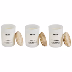 Set of 3 Scented Candles SIMPLICITY Soy Wax Fresh Notes Floral Notes