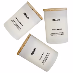 Set of 3 Scented Candles SIMPLICITY Soy Wax Fresh Notes Floral Notes