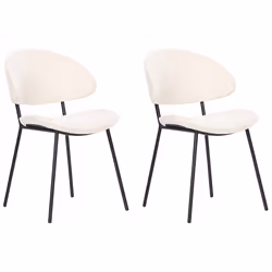 Set of 2 Dining Chairs KIANA Cream