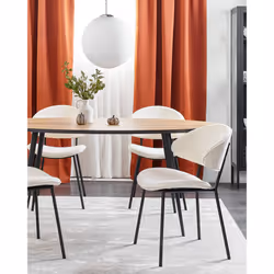 Set of 2 Dining Chairs KIANA Cream - Additional view 4
