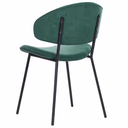Set of 2 Dining Chairs KIANA Dark Green