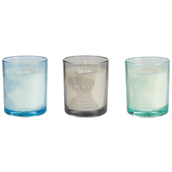Set of 3 Scented Candles SHEER JOY Soy Wax Fresh Notes