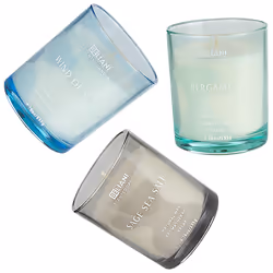 Set of 3 Scented Candles SHEER JOY Soy Wax Fresh Notes