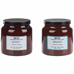 Set of 2 Scented Candles ABSOLUTE ALCHEMY Soy Wax Fresh Notes