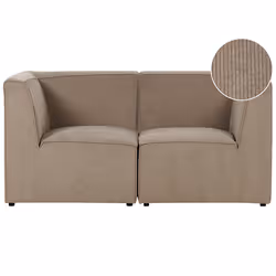 Modular Sofa LEMVIG Corduroy Taupe 2 Seater