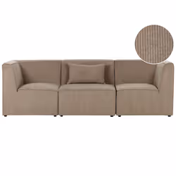 Modular Sofa LEMVIG Corduroy Taupe 3 Seater