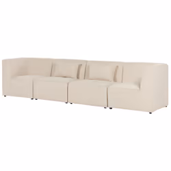 Modular Sofa LEMVIG Corduroy Light Beige 4 Seater