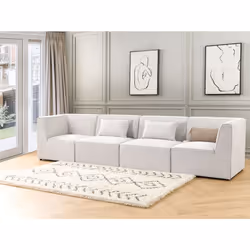 Modular Sofa LEMVIG Corduroy Off-White 4 Seater